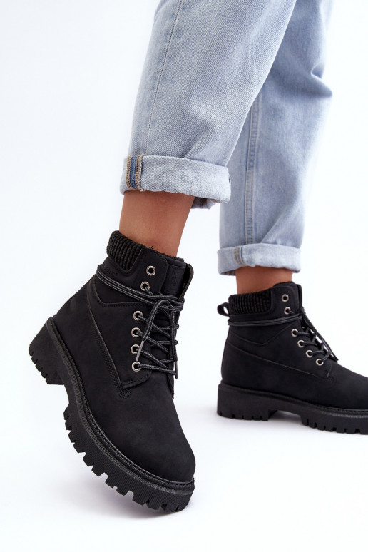 Bottines chaudes pour femmes en Cross Jeans noir MM2R4012C