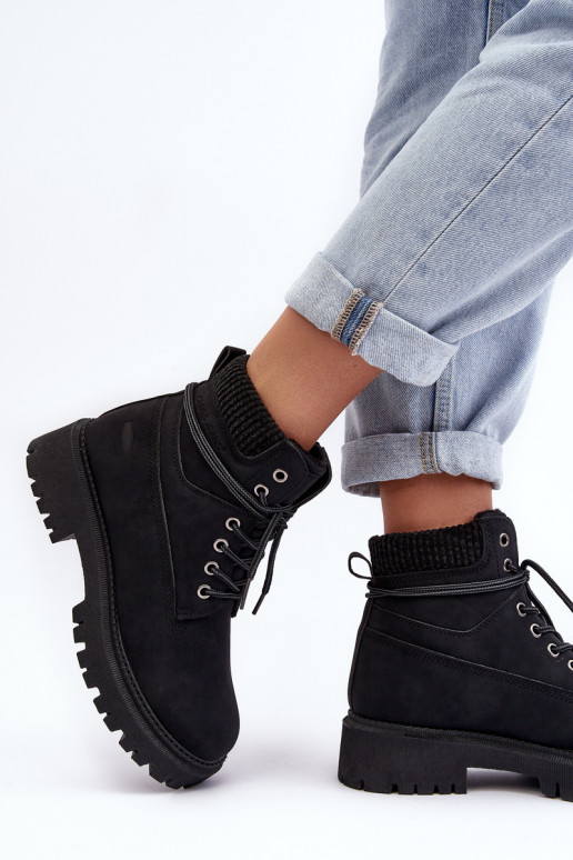 Bottines chaudes pour femmes en Cross Jeans noir MM2R4012C