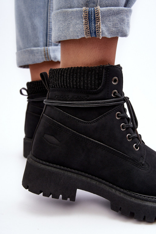 Warme dameslaarzen in zwart Cross Jeans MM2R4012C