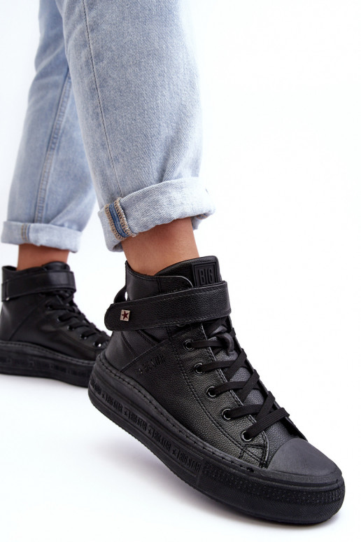 Chaussures de loisirs chauffées avec plateforme Big Star couleur noire MM274008