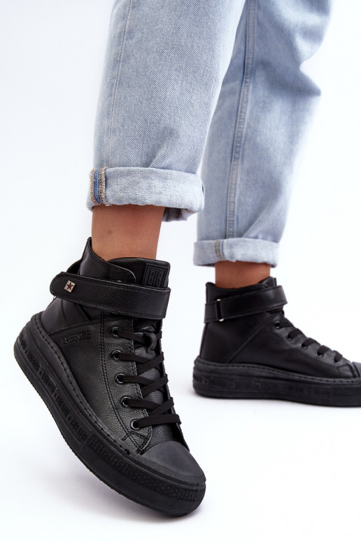 Chaussures de loisirs chauffées avec plateforme Big Star couleur noire MM274008