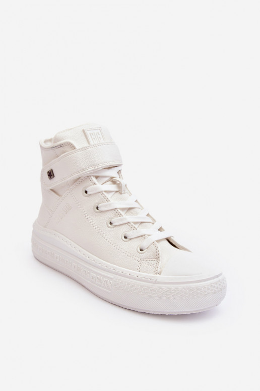 Chaussures de loisirs réchauffées avec une plateforme Big Star couleur blanche MM274006