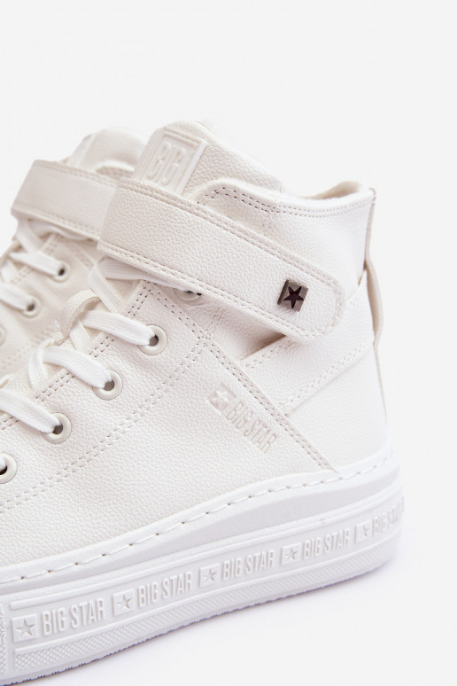 Chaussures de loisirs réchauffées avec une plateforme Big Star couleur blanche MM274006