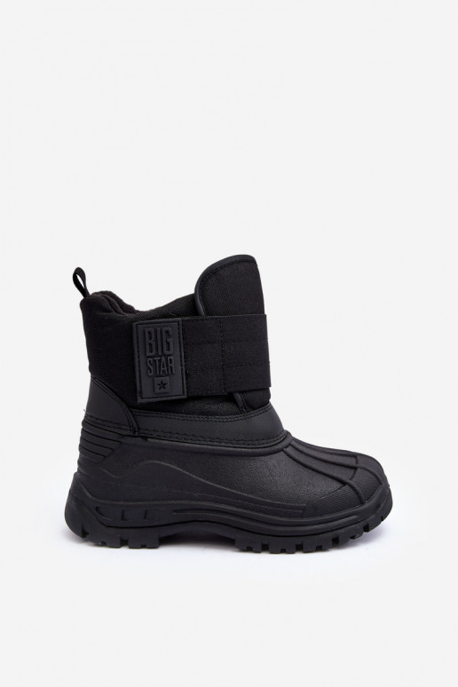 Bottes de neige enfant avec attaches adhésives chauffées noir Big Star MM374122 Bottes de neige enfant avec attaches adhésives chauffées noir Big Star MM374122