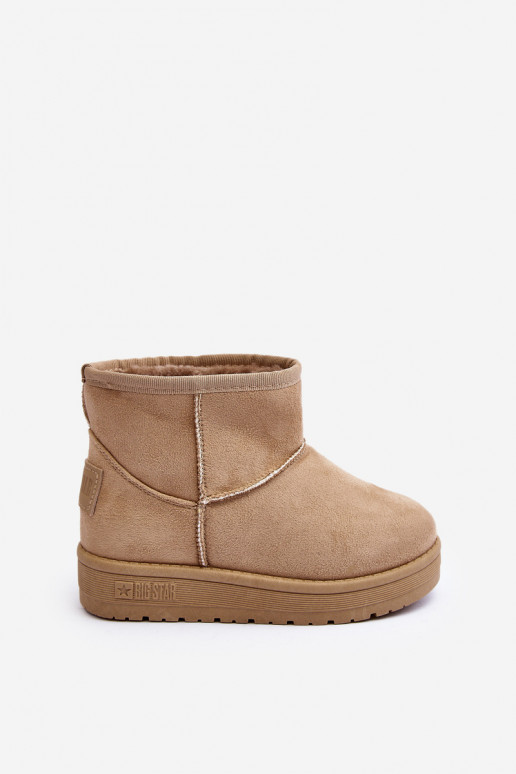 Bottes de neige enfant réchauffées beige Big Star MM374056