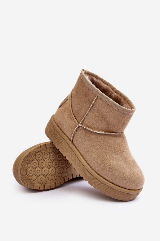 Bottes de neige enfant réchauffées beige Big Star MM374056 Bottes de neige enfant réchauffées beige Big Star MM374056