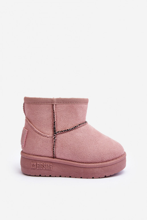 Bottes de neige pour enfants chauffées avec fermetures éclair rose Big Star MM374101