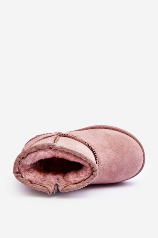 Bottes de neige pour enfants chauffées avec fermetures éclair rose Big Star MM374101 Bottes de neige pour enfants chauffées avec fermetures éclair rose Big Star MM374101