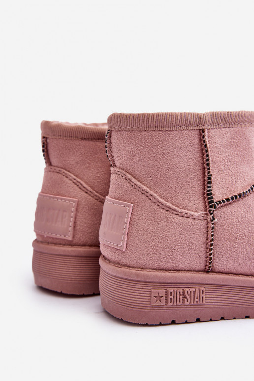 Bottes de neige pour enfants chauffées avec fermetures éclair rose Big Star MM374101 Bottes de neige pour enfants chauffées avec fermetures éclair rose Big Star MM374101