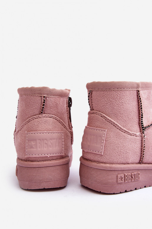 Bottes de neige pour enfants chauffées avec fermetures éclair rose Big Star MM374101 Bottes de neige pour enfants chauffées avec fermetures éclair rose Big Star MM374101