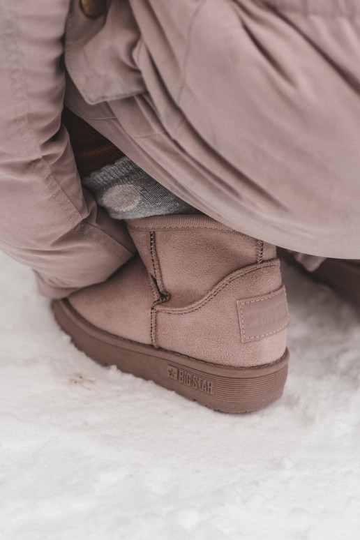 Bottes de neige pour enfants chauffées avec fermetures éclair rose Big Star MM374101 Bottes de neige pour enfants chauffées avec fermetures éclair rose Big Star MM374101