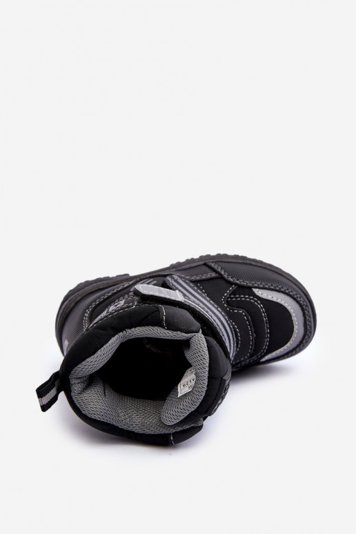 Bottes de neige chauffantes enfant à fermetures adhésives noir Big Star MM374129