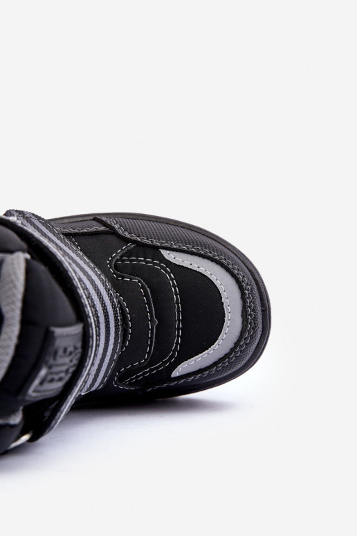 Bottes de neige chauffantes enfant à fermetures adhésives noir Big Star MM374129