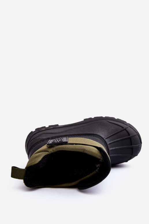 Kindersnowboots met zelfklevende sluitingen verwarmd kaki Big Star MM374123 Kindersnowboots met zelfklevende sluitingen verwarmd kaki Big Star MM374123