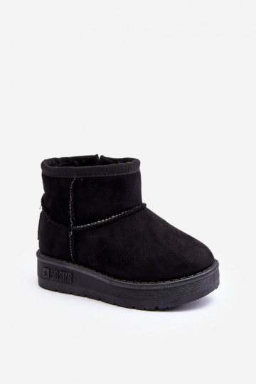 Bottes de neige pour enfants chauffées avec fermetures éclair, noires Big Star MM374100