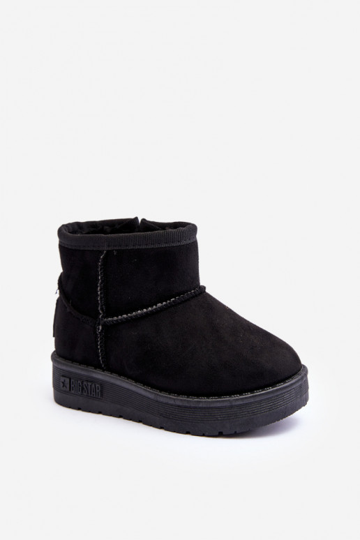 Bottes de neige pour enfants chauffées avec fermetures éclair, noires Big Star MM374100