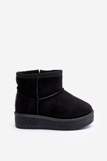 Bottes de neige pour enfants chauffées avec fermetures éclair, noires Big Star MM374100 2
