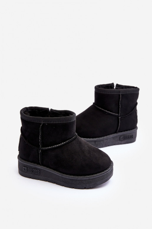 Bottes de neige pour enfants chauffées avec fermetures éclair, noires Big Star MM374100