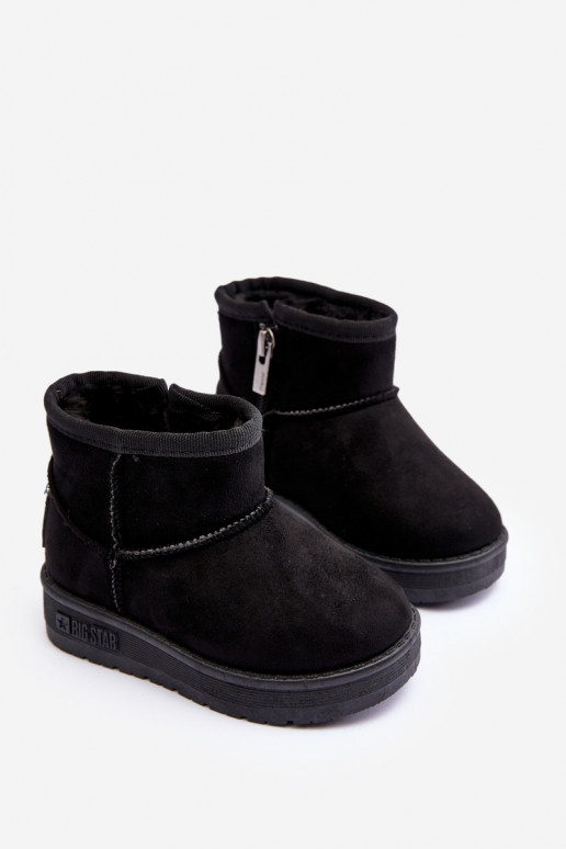 Bottes de neige pour enfants chauffées avec fermetures éclair, noires Big Star MM374100