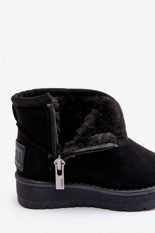 Bottes de neige pour enfants chauffées avec fermetures éclair, noires Big Star MM374100
