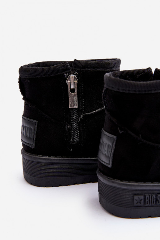 Bottes de neige pour enfants chauffées avec fermetures éclair, noires Big Star MM374100