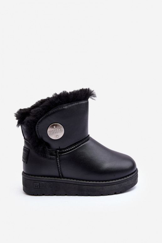 Bottes de neige pour enfants réchauffées avec intérieur en fourrure couleur noire Big Star MM374082