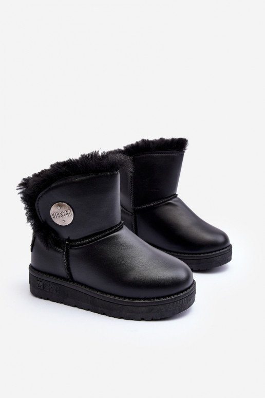 Bottes de neige pour enfants réchauffées avec intérieur en fourrure couleur noire Big Star MM374082