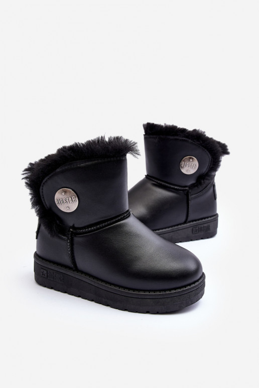 Bottes de neige pour enfants réchauffées avec intérieur en fourrure couleur noire Big Star MM374082