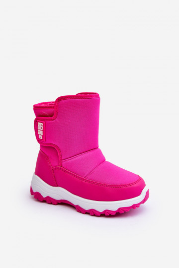 bottes de neige chauffées avec attaches adhésives Enfant rose Big Star MM374121