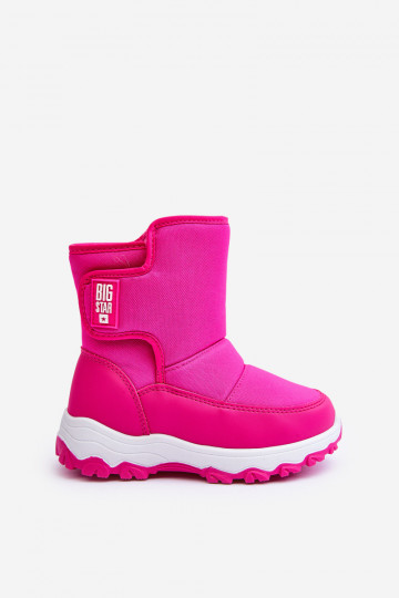 bottes de neige chauffées avec attaches adhésives Enfant rose Big Star MM374121 2