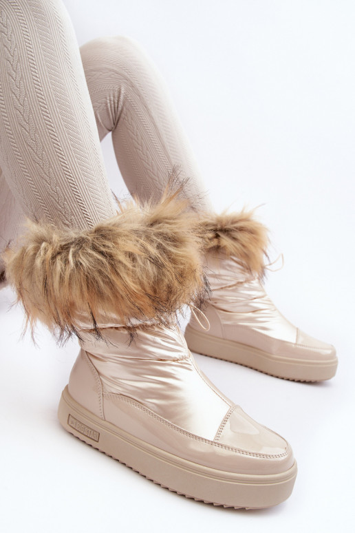 snowboots met bont beige Big Star MM274380 snowboots met bont beige Big Star MM274380