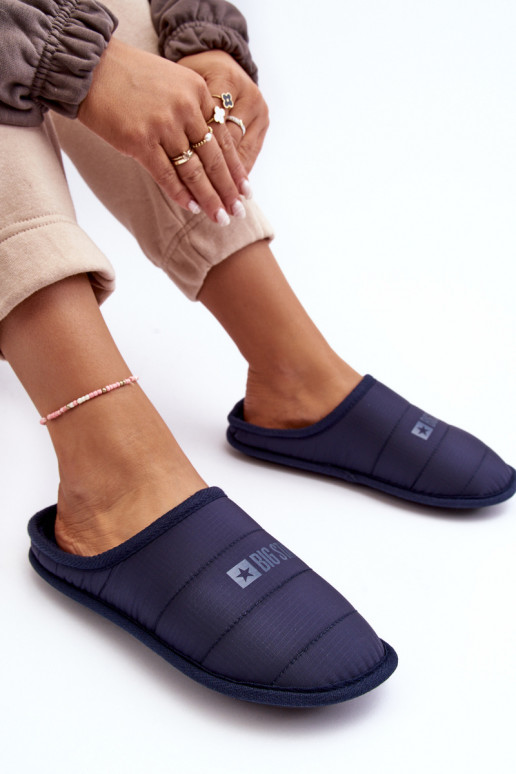Chaussons modèle classique de couleur bleu foncé Big Star KK274601