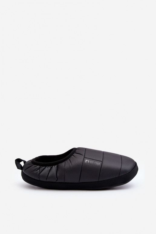 Warming-up pantoffels van een resistent model, zwart Big Star KK174363 Warming-up pantoffels van een resistent model, zwart Big Star KK174363