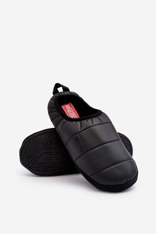 Warming-up pantoffels van een resistent model, zwart Big Star KK174363 Warming-up pantoffels van een resistent model, zwart Big Star KK174363