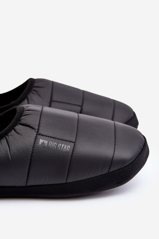 Warming-up pantoffels van een resistent model, zwart Big Star KK174363 Warming-up pantoffels van een resistent model, zwart Big Star KK174363