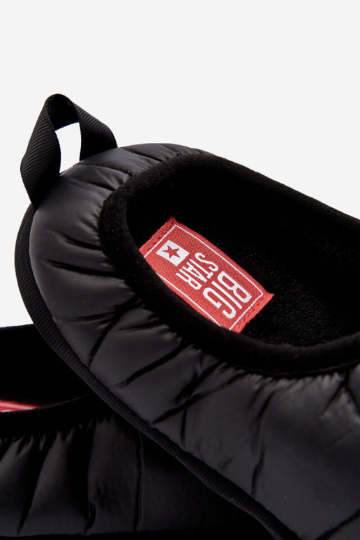 Warming-up pantoffels van een resistent model, zwart Big Star KK174363 Warming-up pantoffels van een resistent model, zwart Big Star KK174363