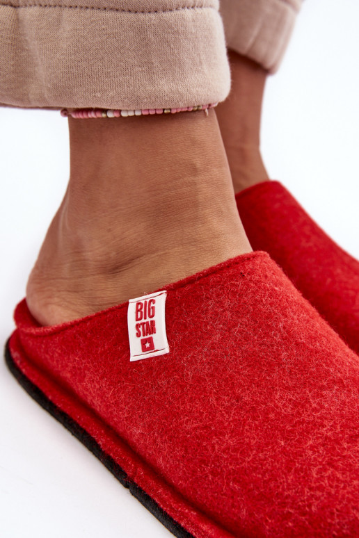 Klassisches Modell Hausschuhe Big Star KK276012 rot Klassisches Modell Hausschuhe Big Star KK276012 rot