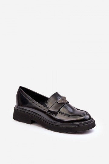 Schuhe Mokassins mit breiten Absätzen in der Farbe Schwarz Venla