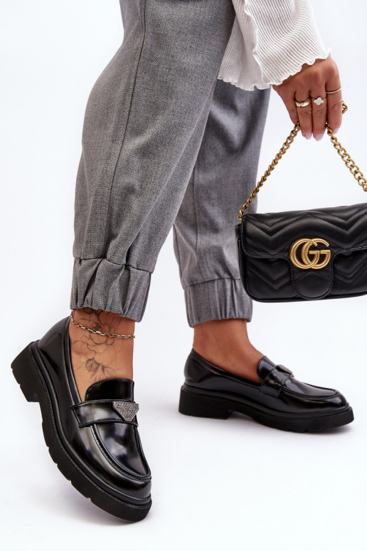 Schuhe Mokassins mit breiten Absätzen in der Farbe Schwarz Venla Schuhe Mokassins mit breiten Absätzen in der Farbe Schwarz Venla