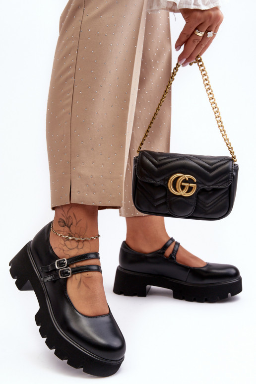 Chaussures à talons bas noires Saviwa