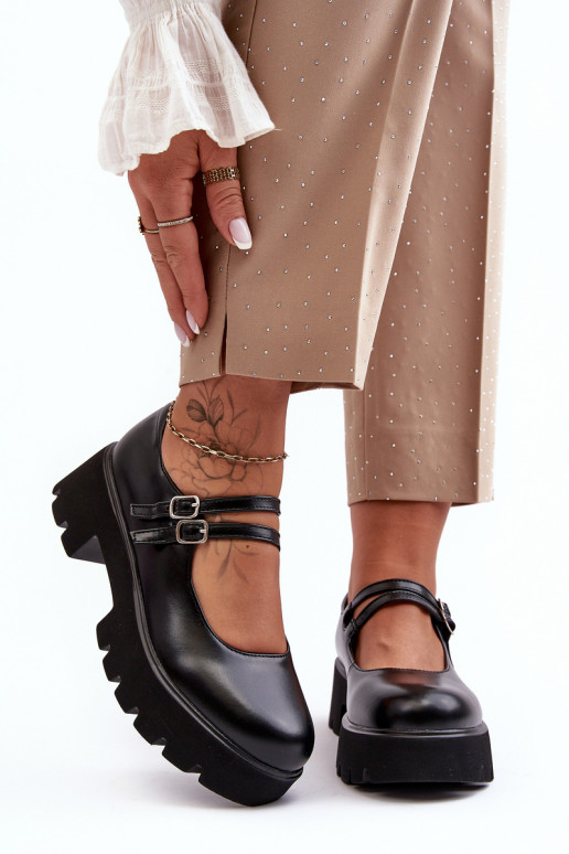 Chaussures à talons bas noires Saviwa Chaussures à talons bas noires Saviwa