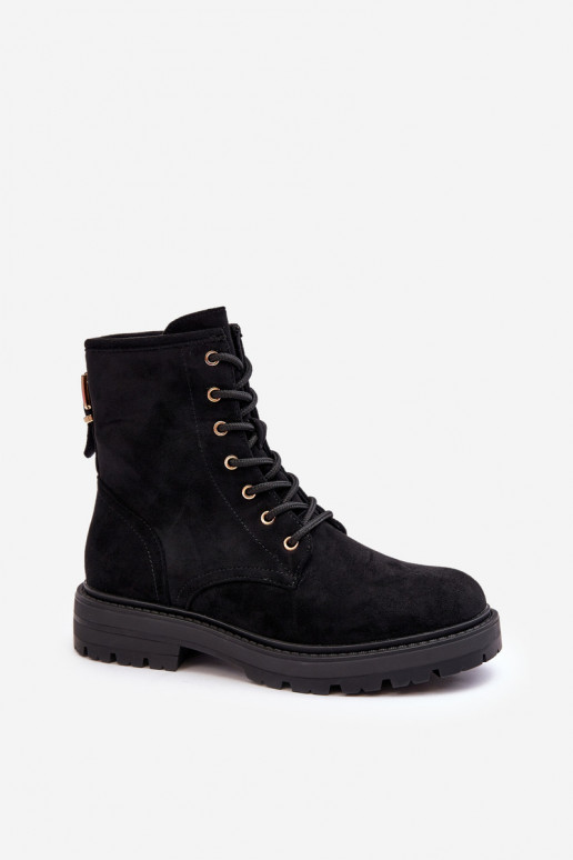 bottes avec fermetures éclair de couleur noire Ninsuni