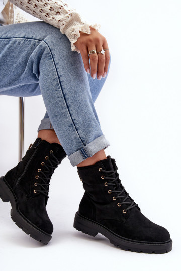 bottes avec fermetures éclair de couleur noire Ninsuni 2