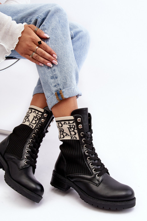 laarzen met een sokachtige zool in de zwarte kleur Hakina laarzen met een sokachtige zool in de zwarte kleur Hakina