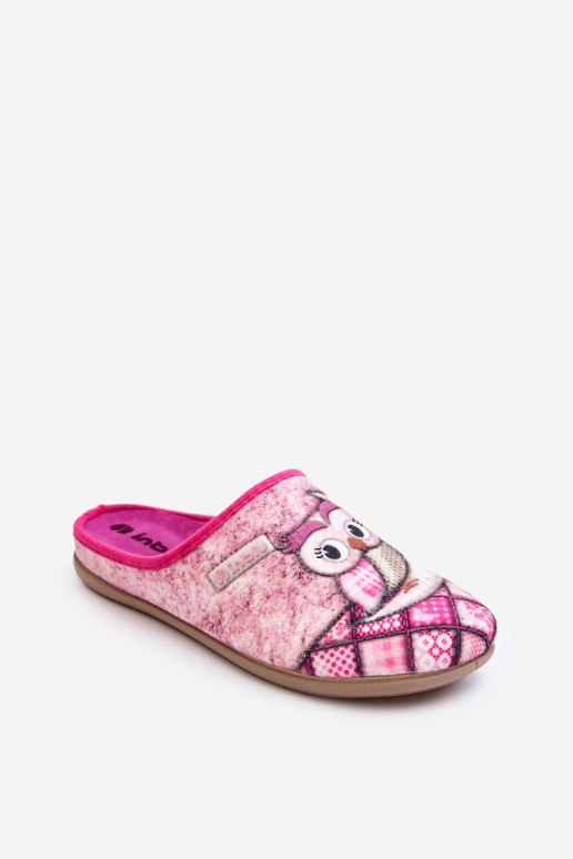 zelfgemaakte pantoffels Pantoffels Sowa Inblu GF000018 roze kleur