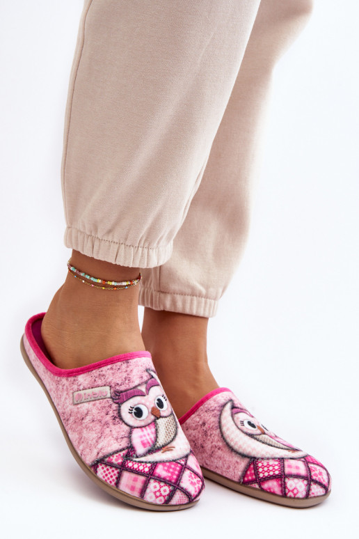 zelfgemaakte pantoffels Pantoffels Sowa Inblu GF000018 roze kleur