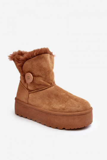 bottes de neige avec plateforme en fourrure marron Wikasem