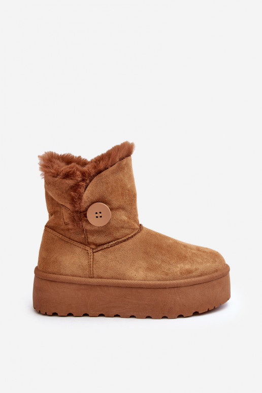 bottes de neige avec plateforme en fourrure marron Wikasem