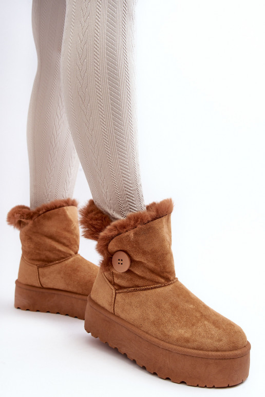 bottes de neige avec plateforme en fourrure marron Wikasem