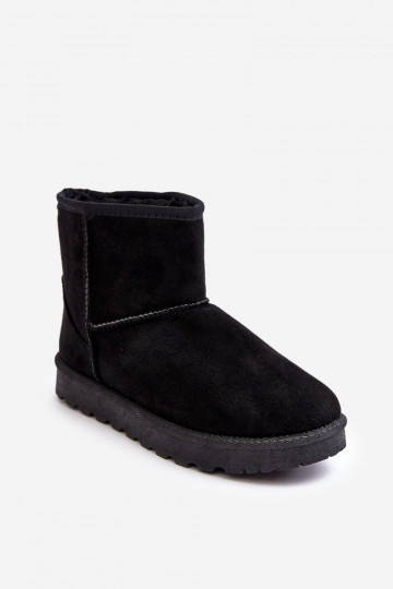 bottes de neige en daim réchauffées en noir Nanga